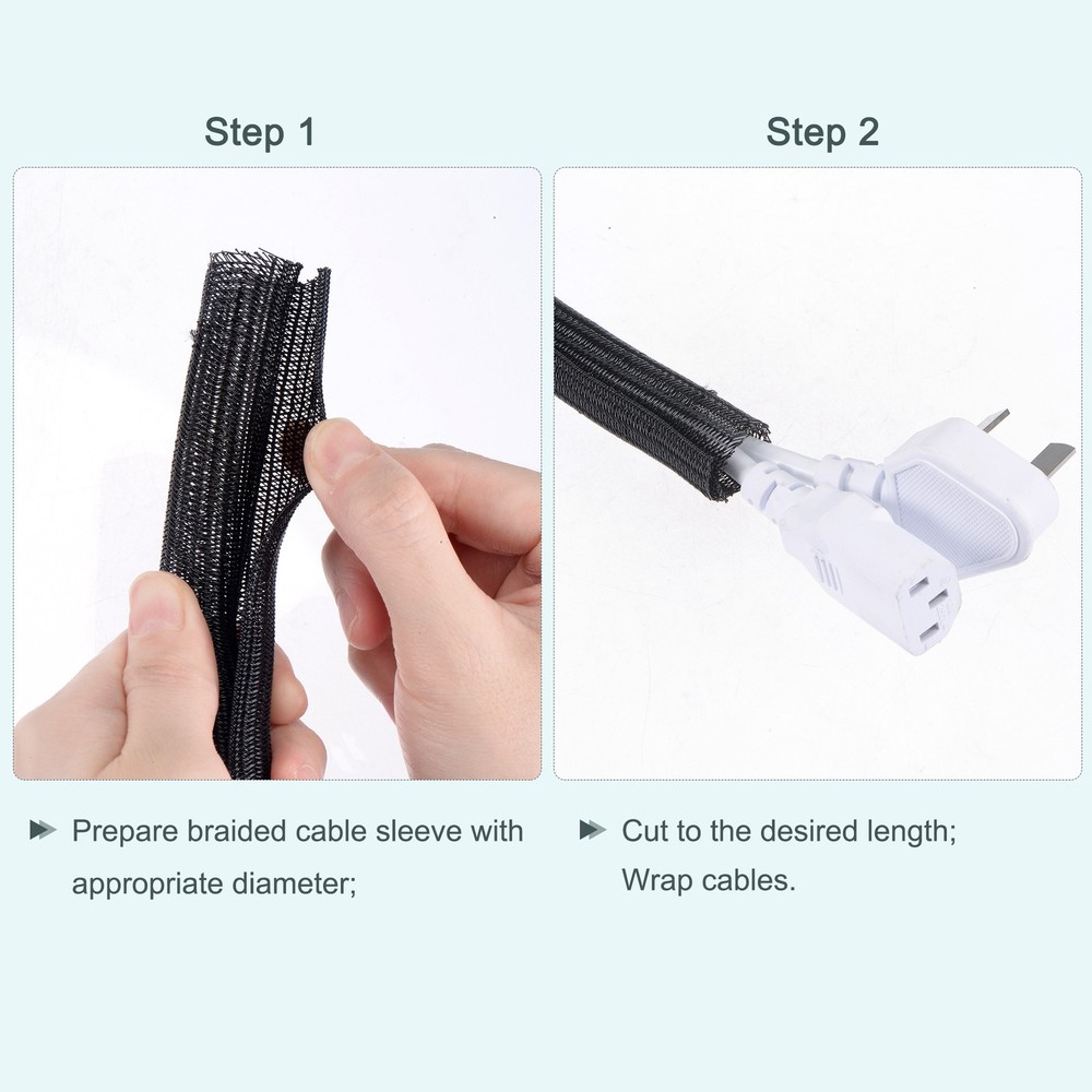 Expandable Sleeving 1/4-inch 100ft Cable Sleeve Clear