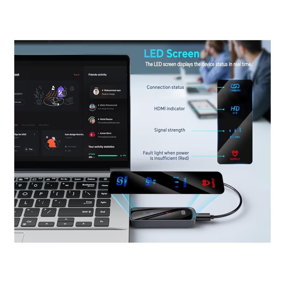 Wireless HDMI Transmitter and Receiver 328FT/100M,4K Decode Plug & Play Portable
