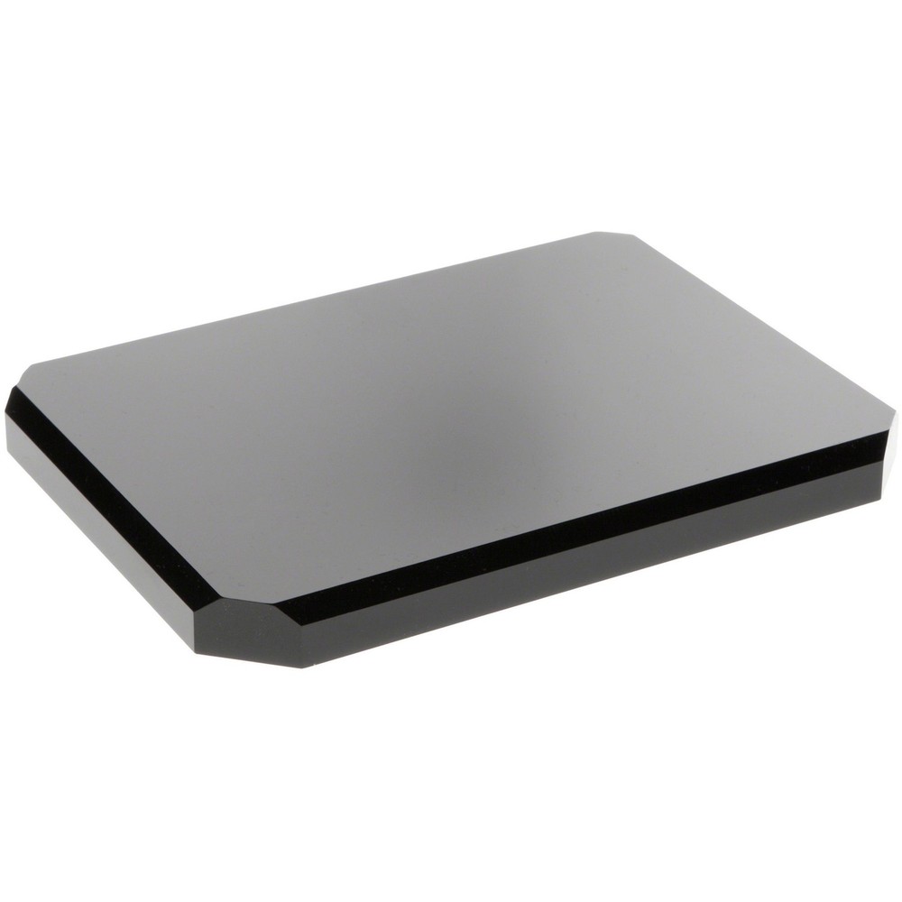 Plymor Black Acrylic Beveled Rectangular Display Base, 8" W x 6" D x 0.75" H