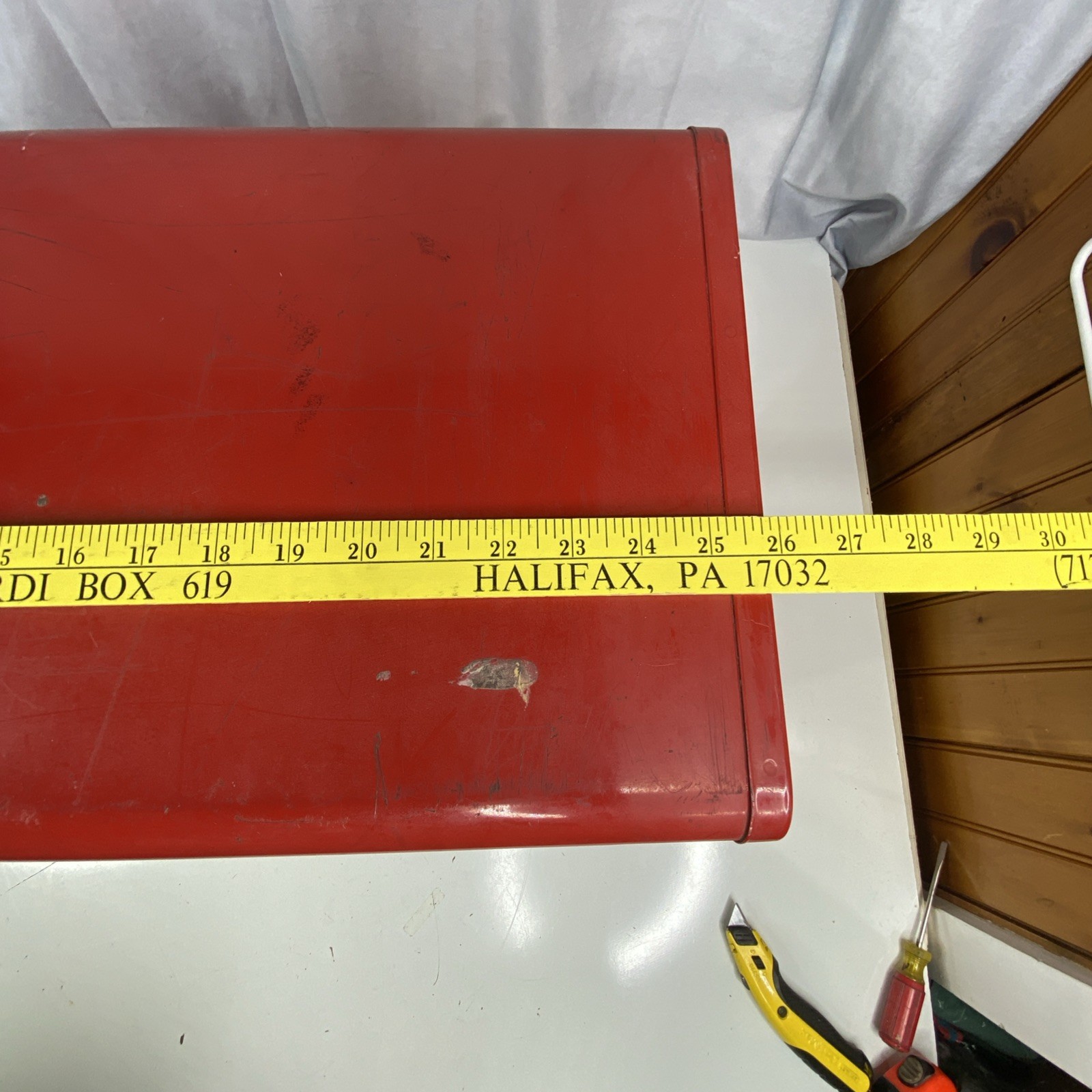 Vintage Sears Craftsman 4 Drawer Tool Box Toolbox Lockable No keys 26"x15.5"x12