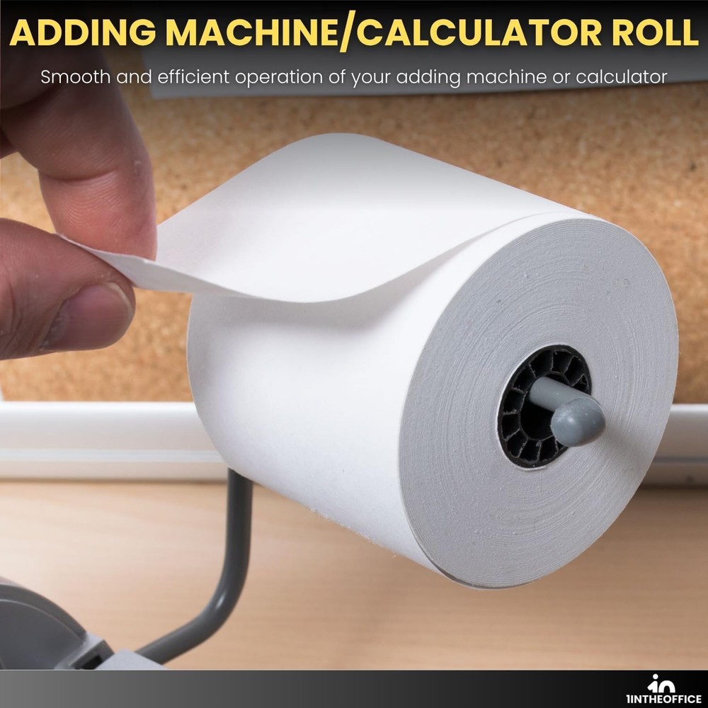 Adding Machine Rolls 2 1/4" x 130' - 12 Uncoated Rolls, Bright White
