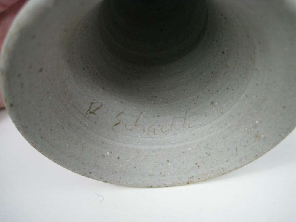 Handcrafted Ceramic Kiddush Cup Hebrew Letters Hand Made Artisan Signed