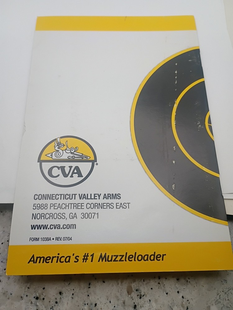 CVA Muzzleloader Break-Action Rifle Manual 2004