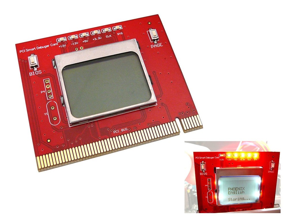 Internal Motherboard Tester Pro With LCD Screen - PCI Type Interface