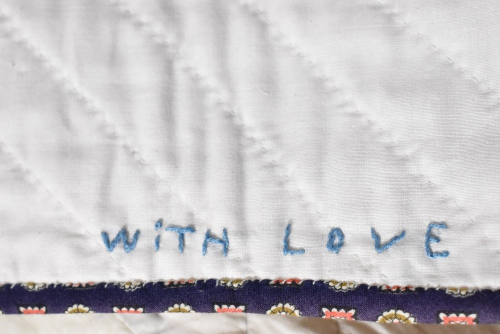 Vintage Double Nine Patch Antique Quilt, Mint Condition ~Signed & Dated "1964"!