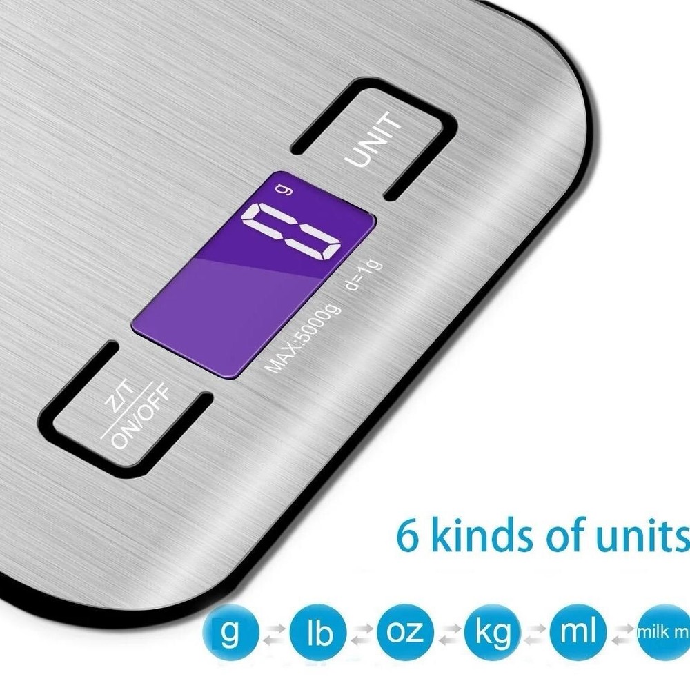 Stainless Steel Digital Kitchen Scale: Precision for Baking & Cooking