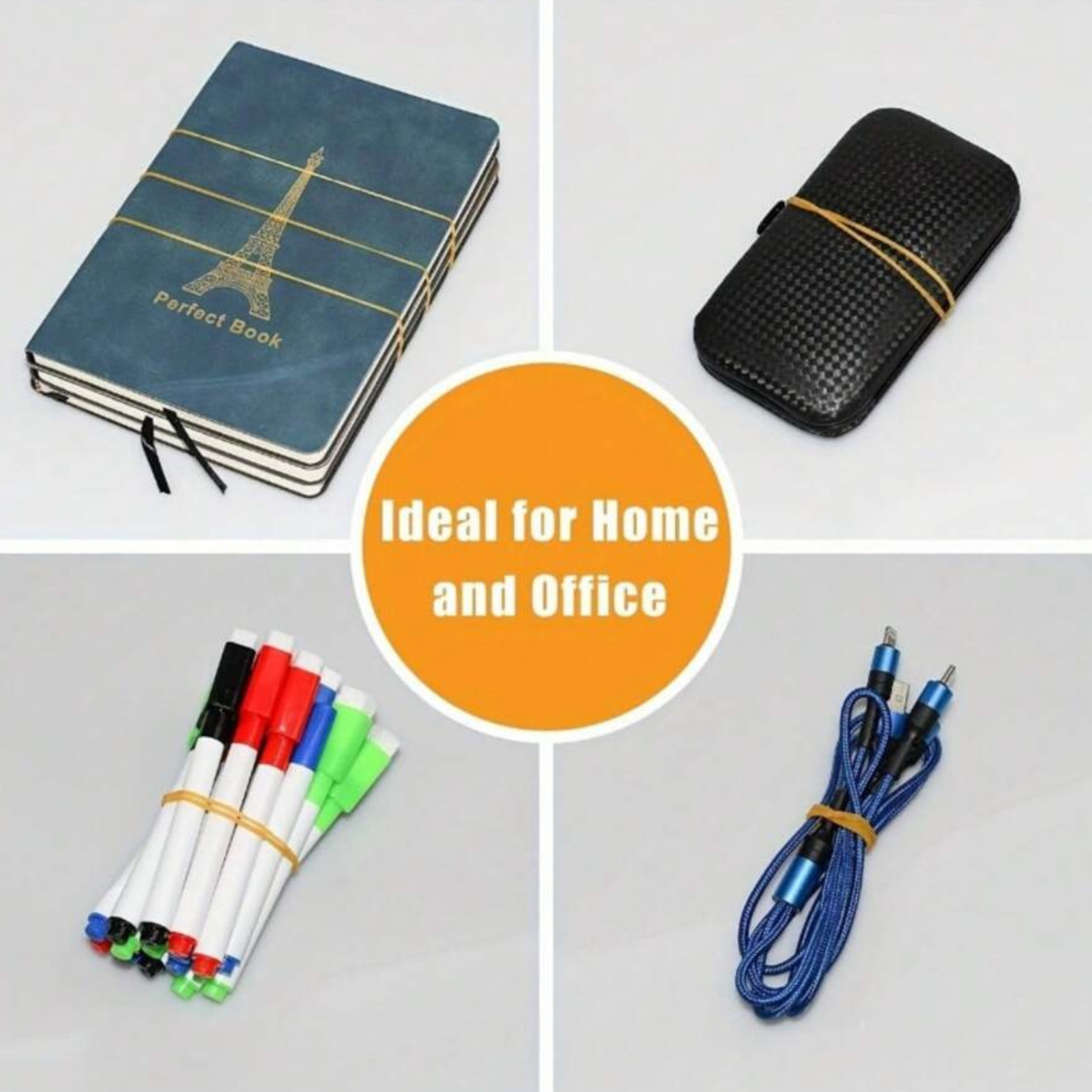 100pcs Rubber Strong Elastic 38mm Diameter Multi-Purpose Natural Rubber Bands