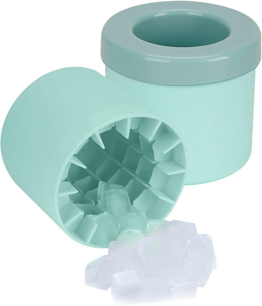 Versatile Silicone Ice Cube Maker - 2 Pack with 2-in-1 Coaster Function