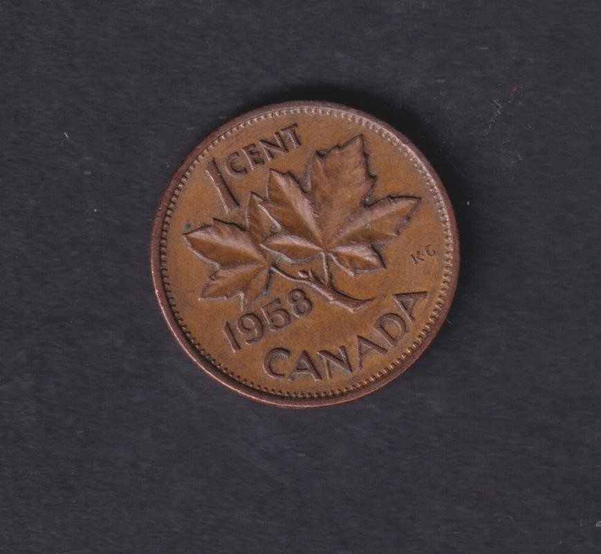 CANADA - 1958 1 Cent Coin (265)