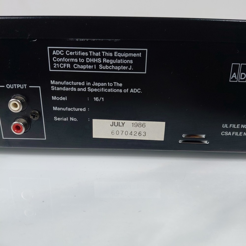 Vintage ADC Compact Disc Player CD Player Triple Beam Tracking Tested Works...