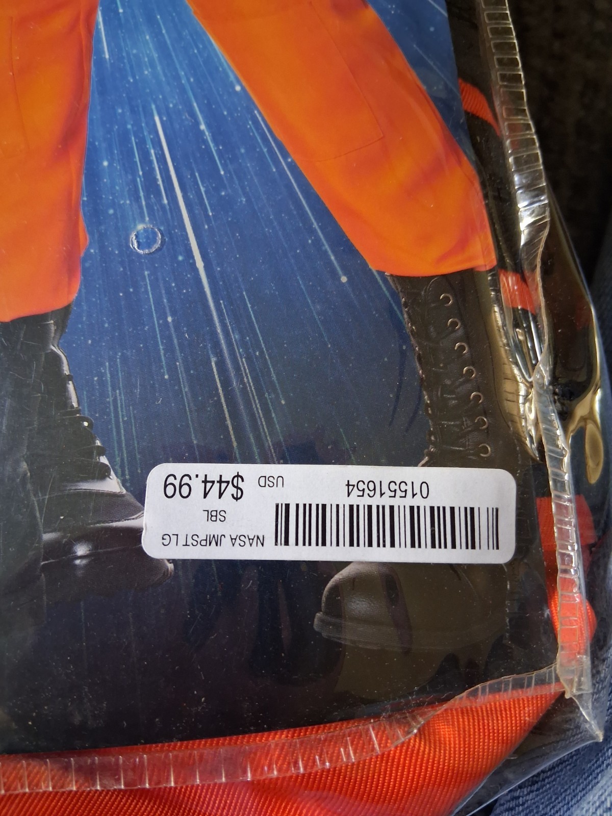 NEW Spirit Halloween NASA Orange Astronaut Costume Size Large 12-14 W/ Hat