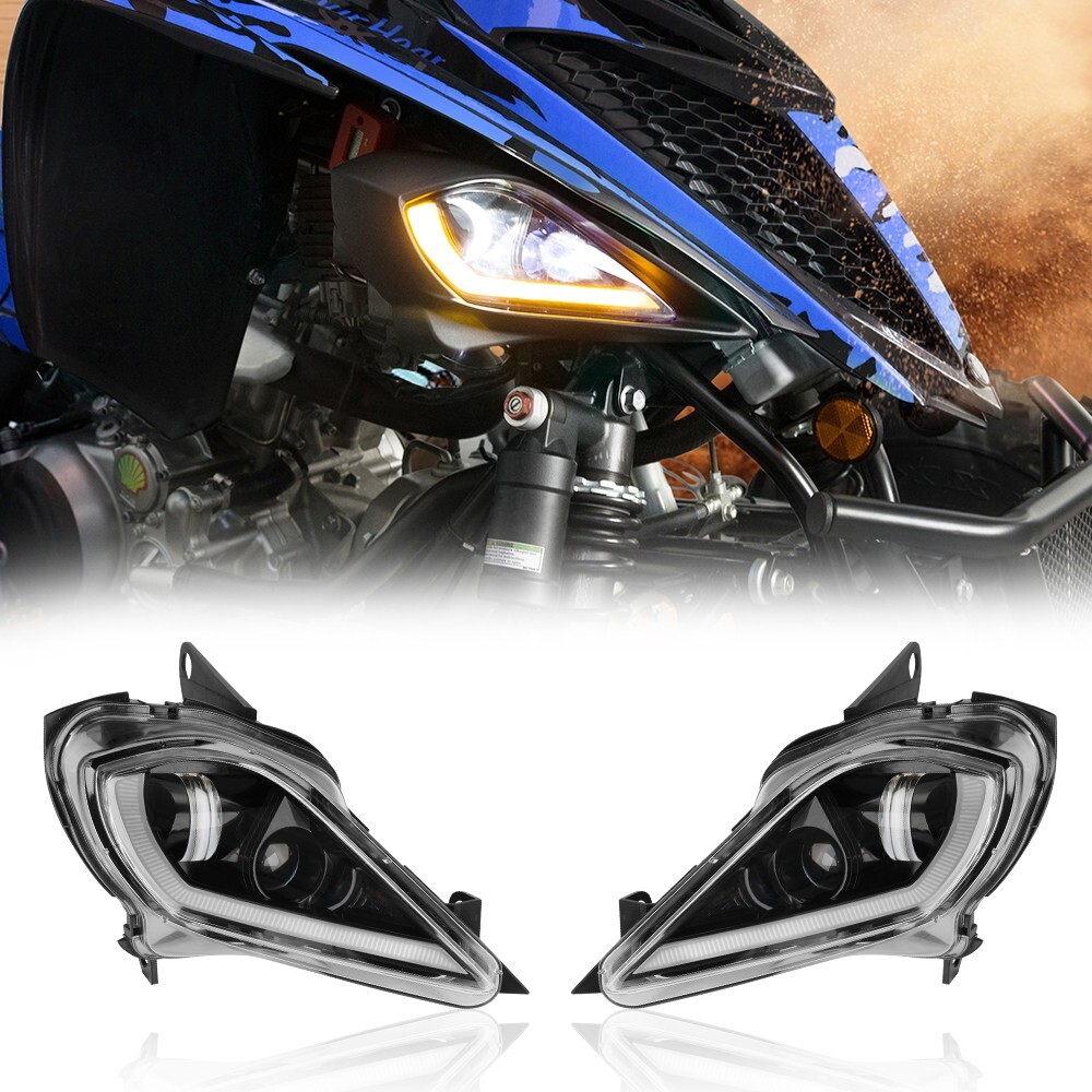 For 2006-2025 YAMAHA YFZ 450 RAPTOR 350 700 700R LED Headlights Set Head Lamps