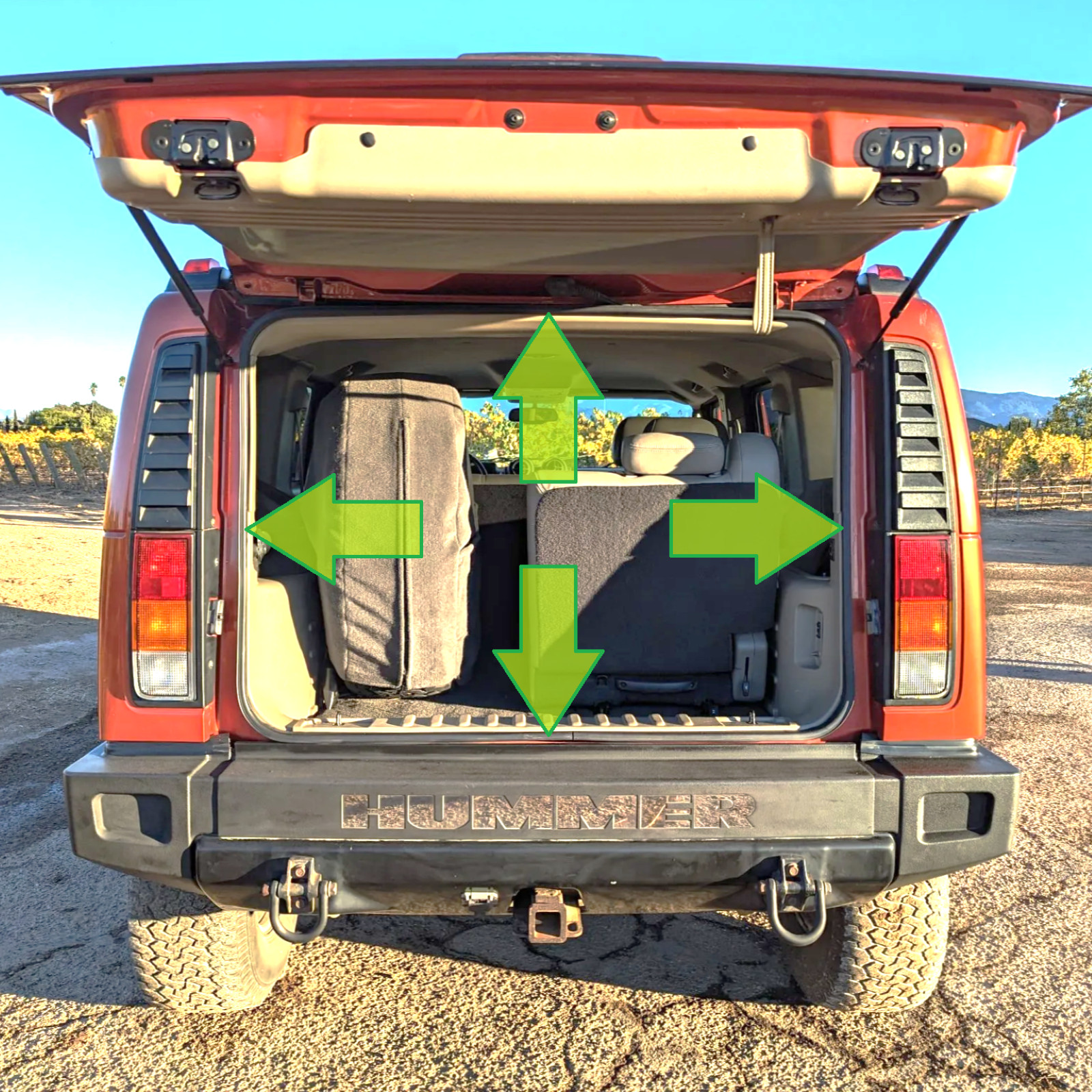 2003-09 Hummer H2 SUV 5-Piece Rubber Seal Weatherstrip Set for Doors & Liftgate