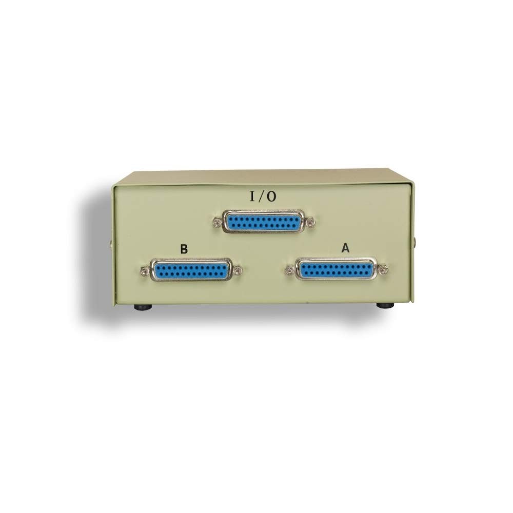 DB25 2 Way Manual Data Switch Box RS-232 Parallel Serial D-Sub 25 Pin Female ...