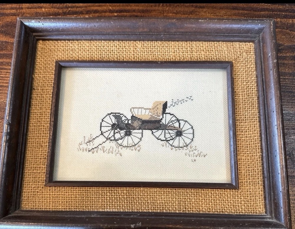 Framed Embroidered Amish pictures