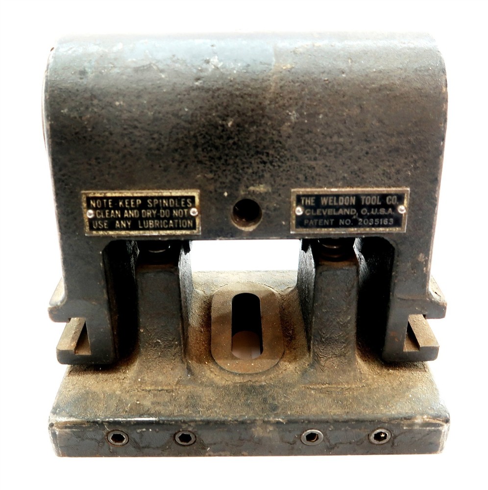 Vintage 1930's WELDON TOOL CO SPINDLE Tool Holder Base Only ~ Heavy Solid Steel