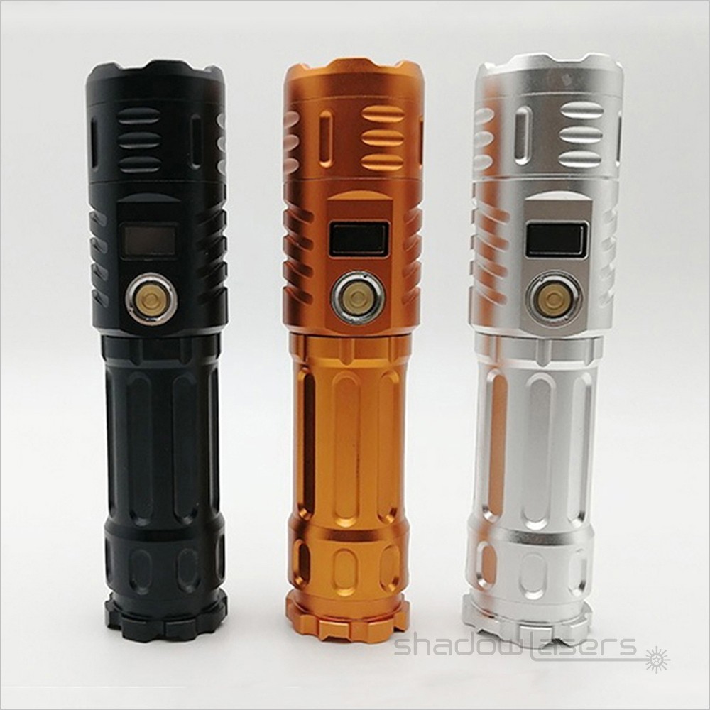 LM0750 Adjustable Focus 520nm Laser Pointer Visible Beam Flashlight+Al Case