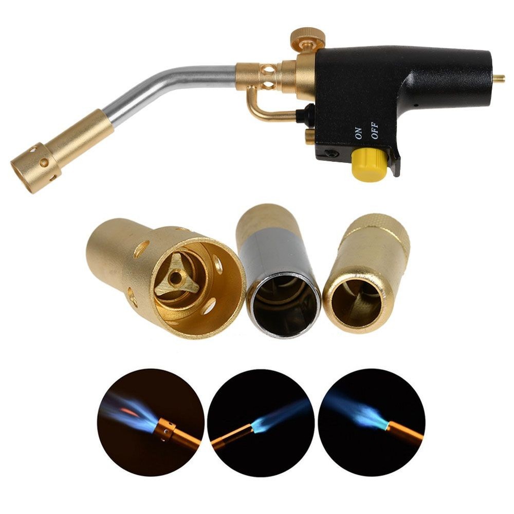 Propane Torch Head High Intensity Mapp Trigger Start Gas Torch Soldering Kit NEW