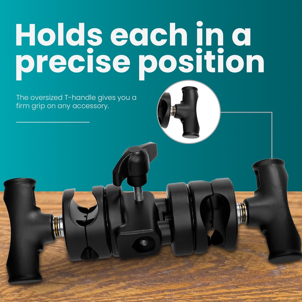 Flashpoint Twin 2.5" Grip Head with 5/8" Socket, Black