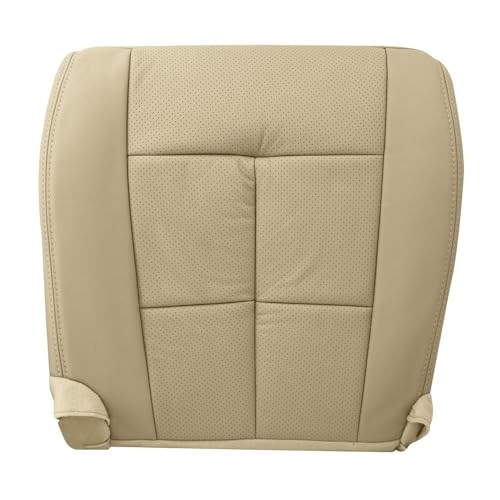 Perforated Leather Seat Cover, Replacement Tan Front Driver Side Driver Bottom