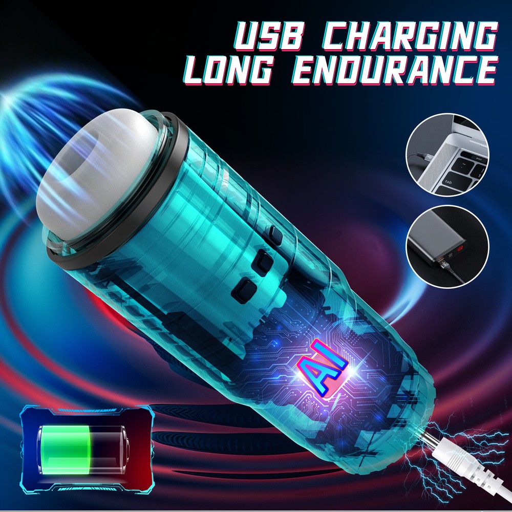 Automatic Sucking Thrusting Telescopic Male Masturbators Cup Lubricants Heating