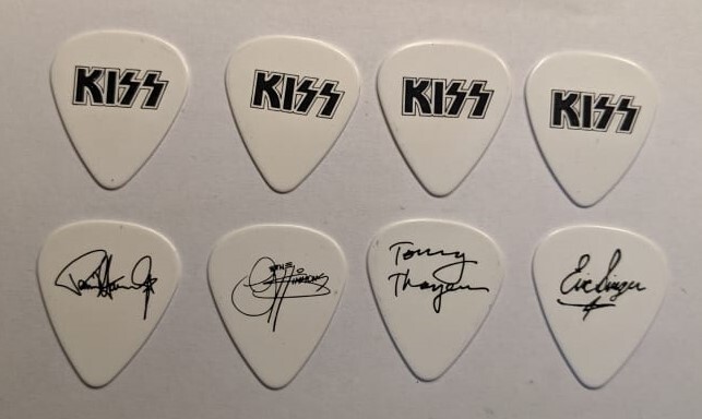 KISS 2012 The Tour Black Logo on white Guitar Pic Picks