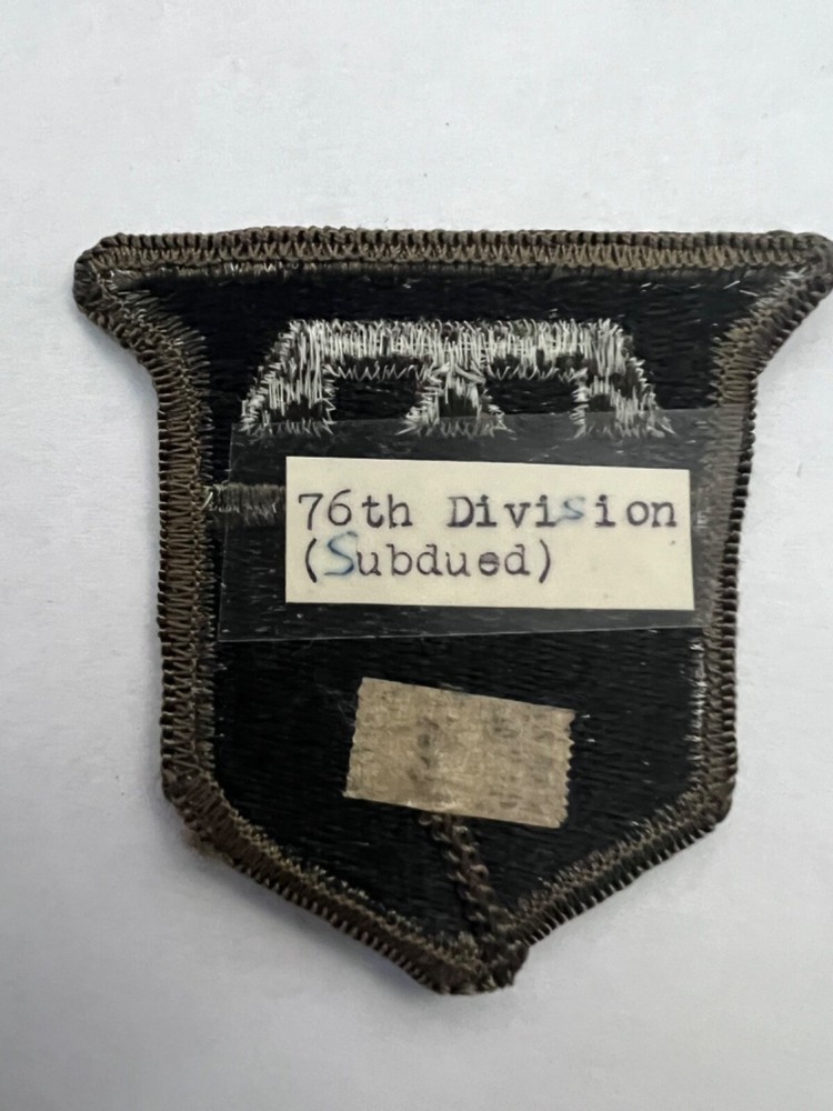 76th Division Subdued US Army Patch