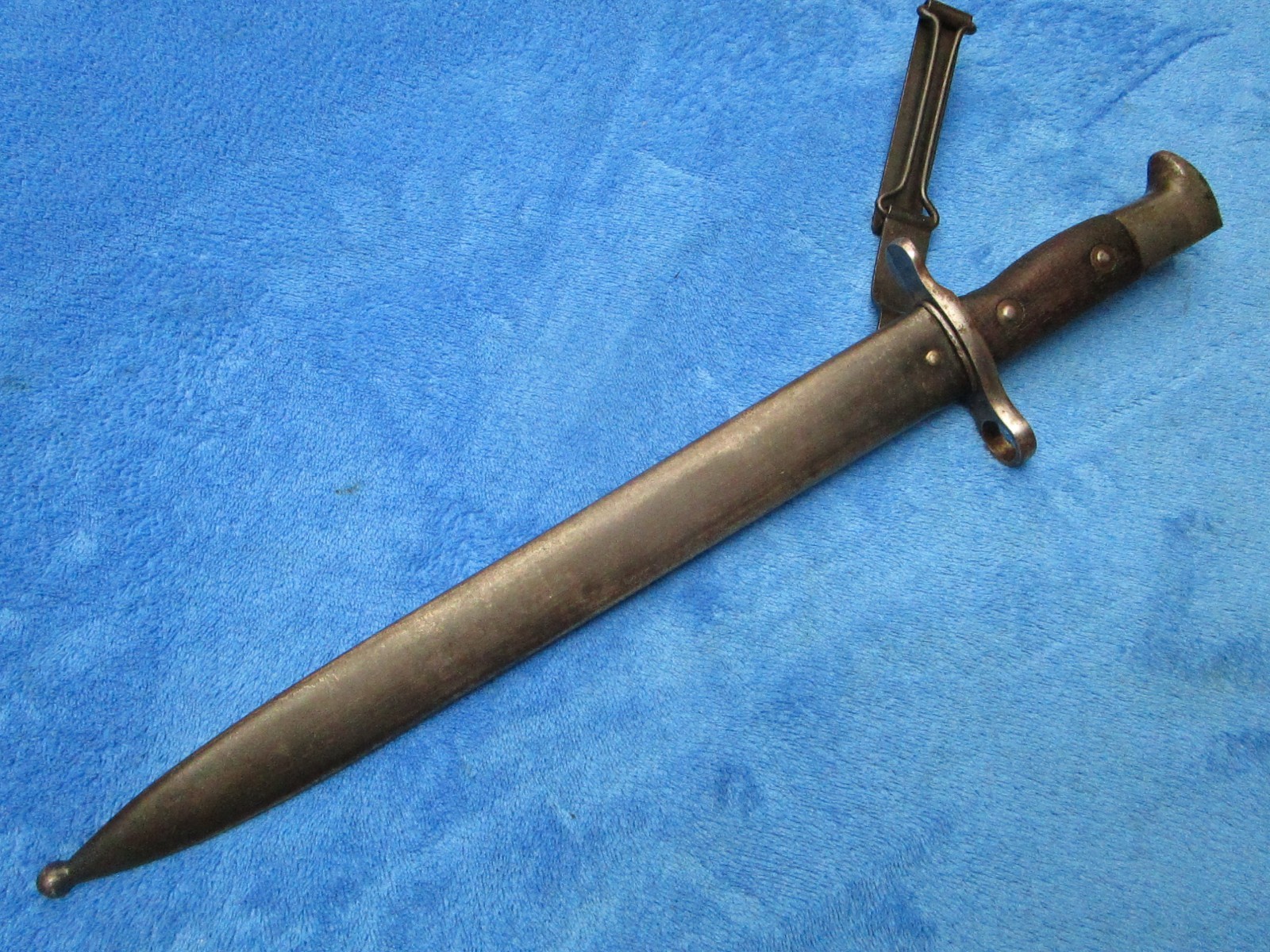 ORIGINAL VINTAGE US M1892 KRAG RIFLE BAYONET AND SCABBARD MADE IN 1903