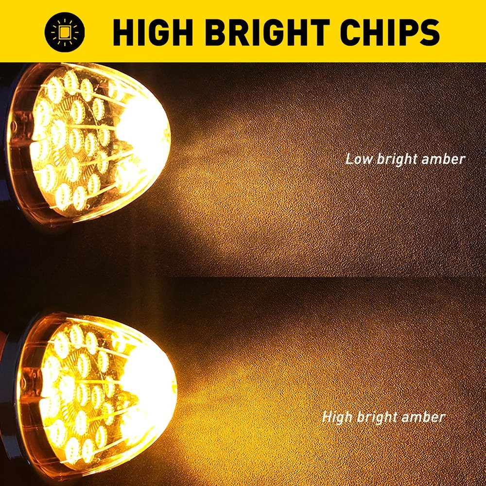 4x Watermelon amber Bunk Adapter Kit Light Conversion Kit W/ Bezel & Adapter Kit