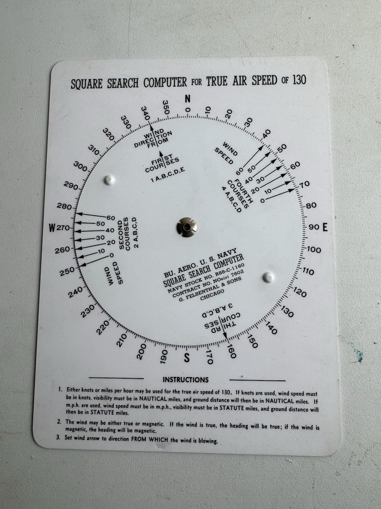 5 US Army Air Forces Flight Time Distance Computer Altitude Correction Air