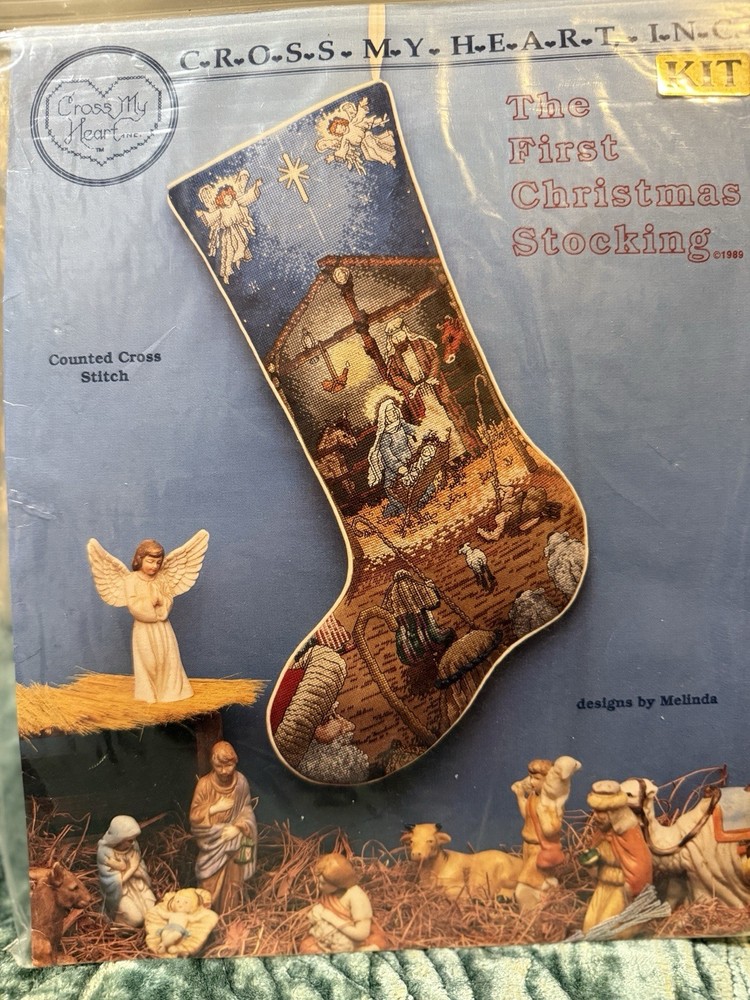 THE FIRST CHRISTMAS Stocking Cross Stitch Nativity Kit