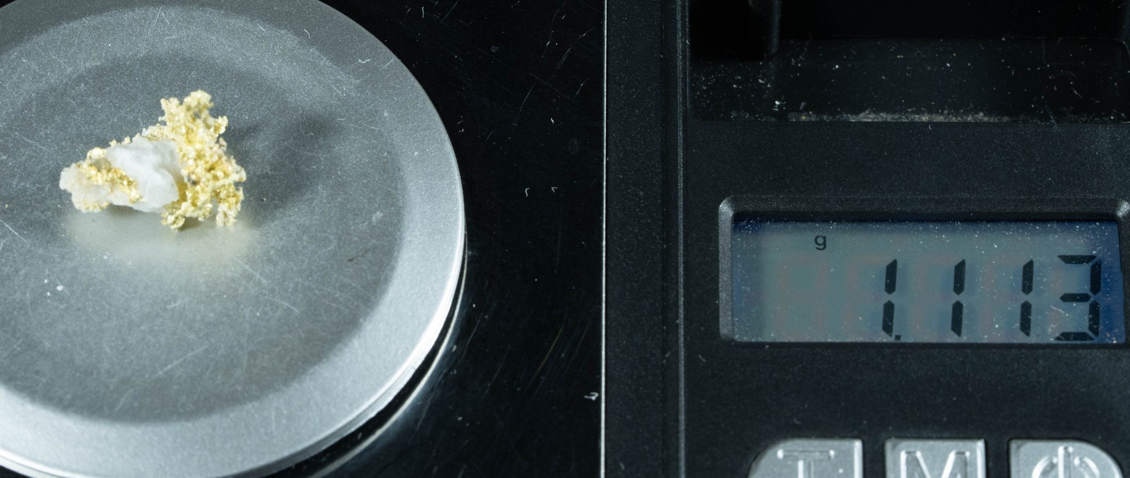 #OM-166 Crystalline Gold Nugget Specimen 1.11 Grams Oriental Mine Sierra County