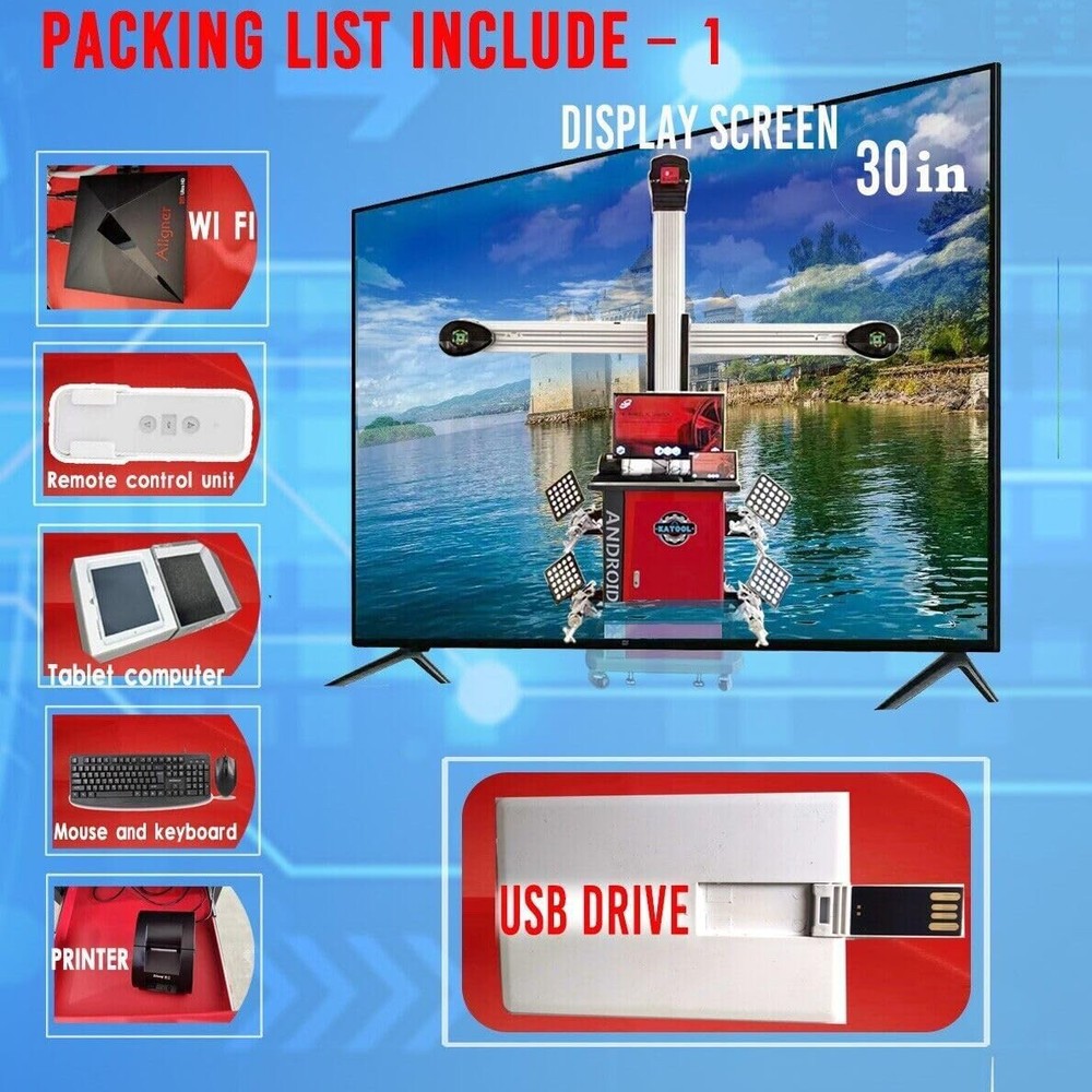 Fully Automatic Wheel Alignment Machine 3D Wheel Aligner Wheel Alignment System