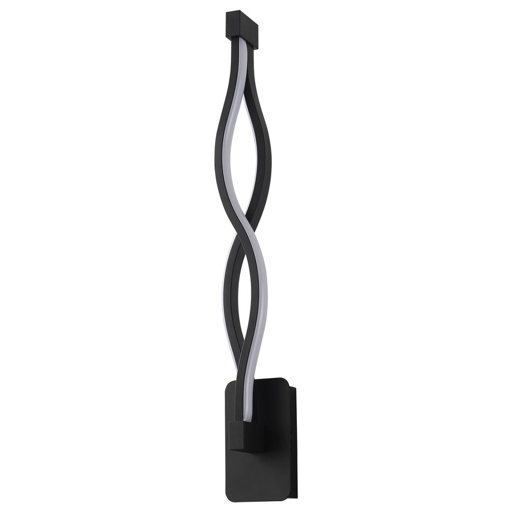 Modern 16W LED Wall-mounted Light Lamp Dimmable Black+Clear Wall Sconce Lighting