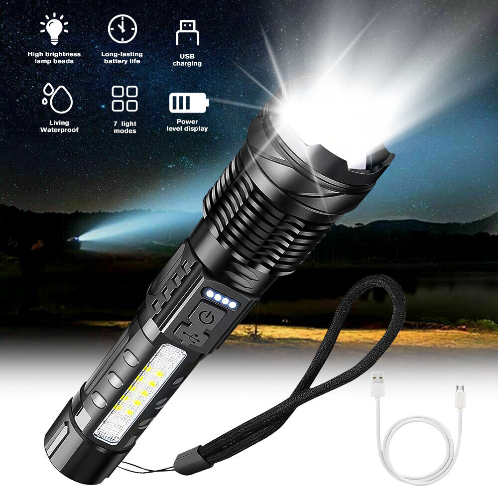 Rechargeable 9000000LM LED Flashlight Tactical Super Bright Torch LED Work Light
