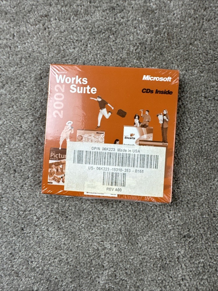 Microsoft Works Suite 2002 Product Key Included New SEALED