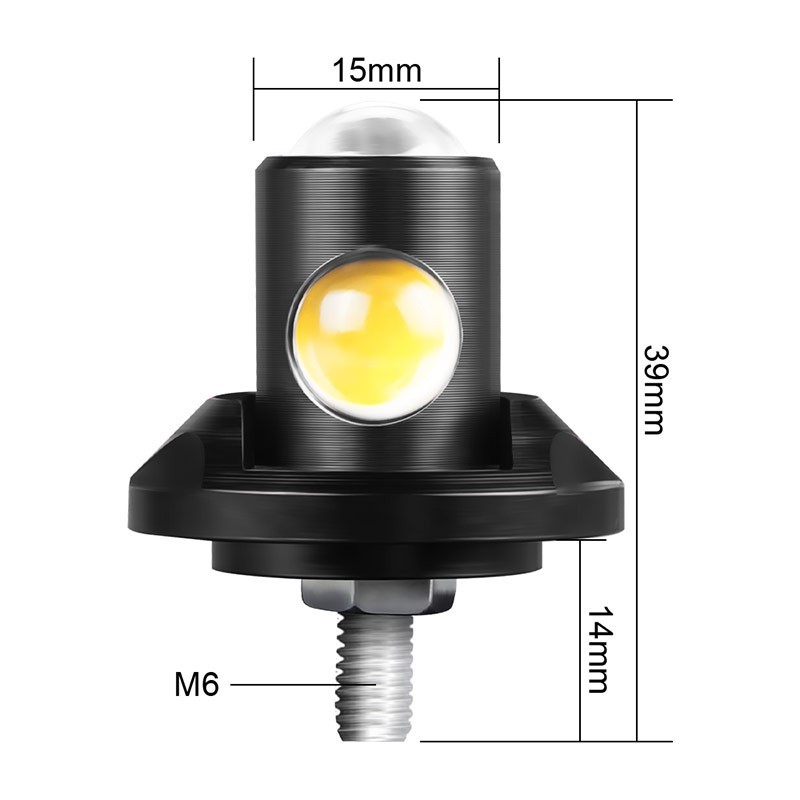 2X Motorcycle LED Turn Signal Indicator Light Amber Bulb Blinker Black Universal