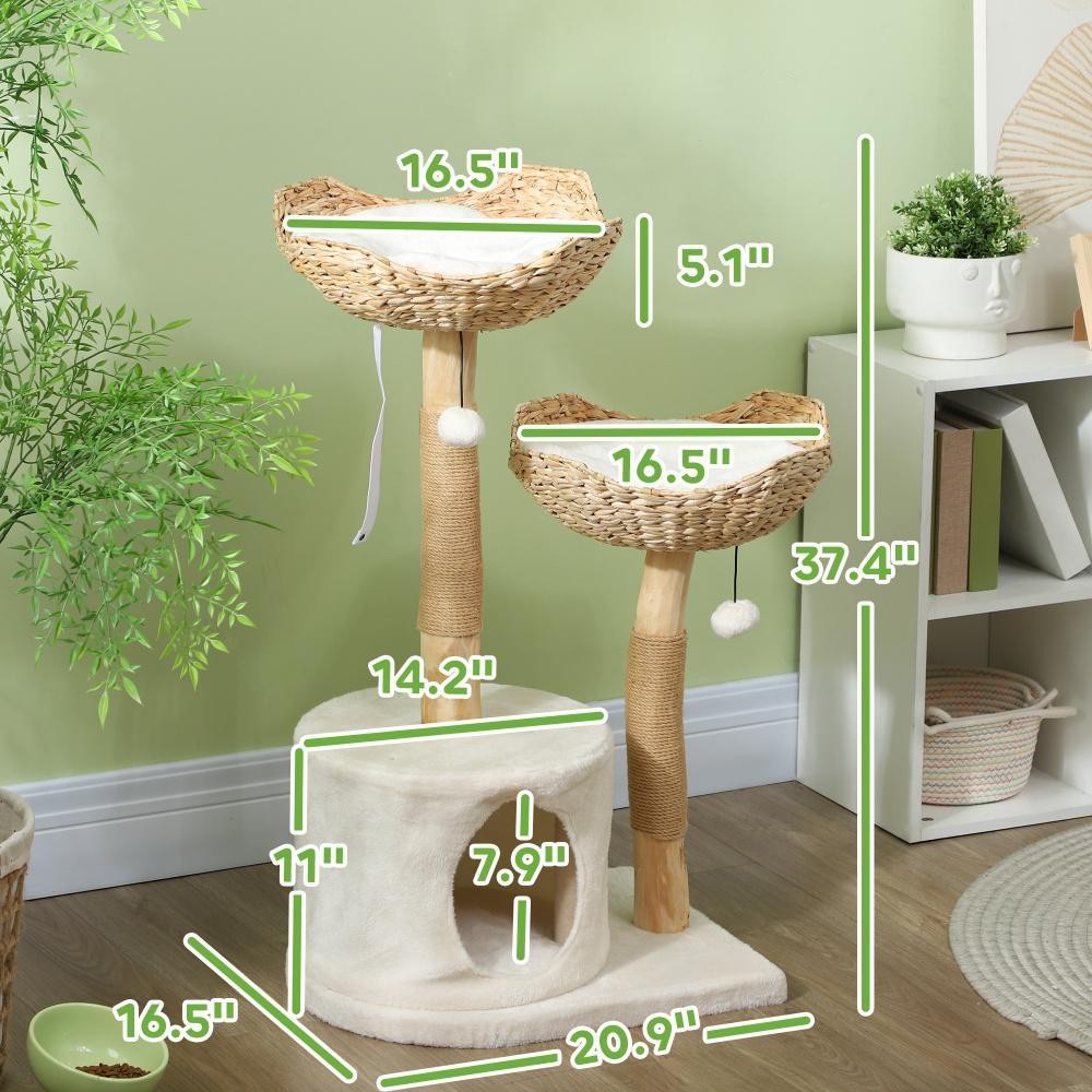 Cat Tree Tower Multi-Level w/Scratching Posts, Bed & Toy, Free Shipping