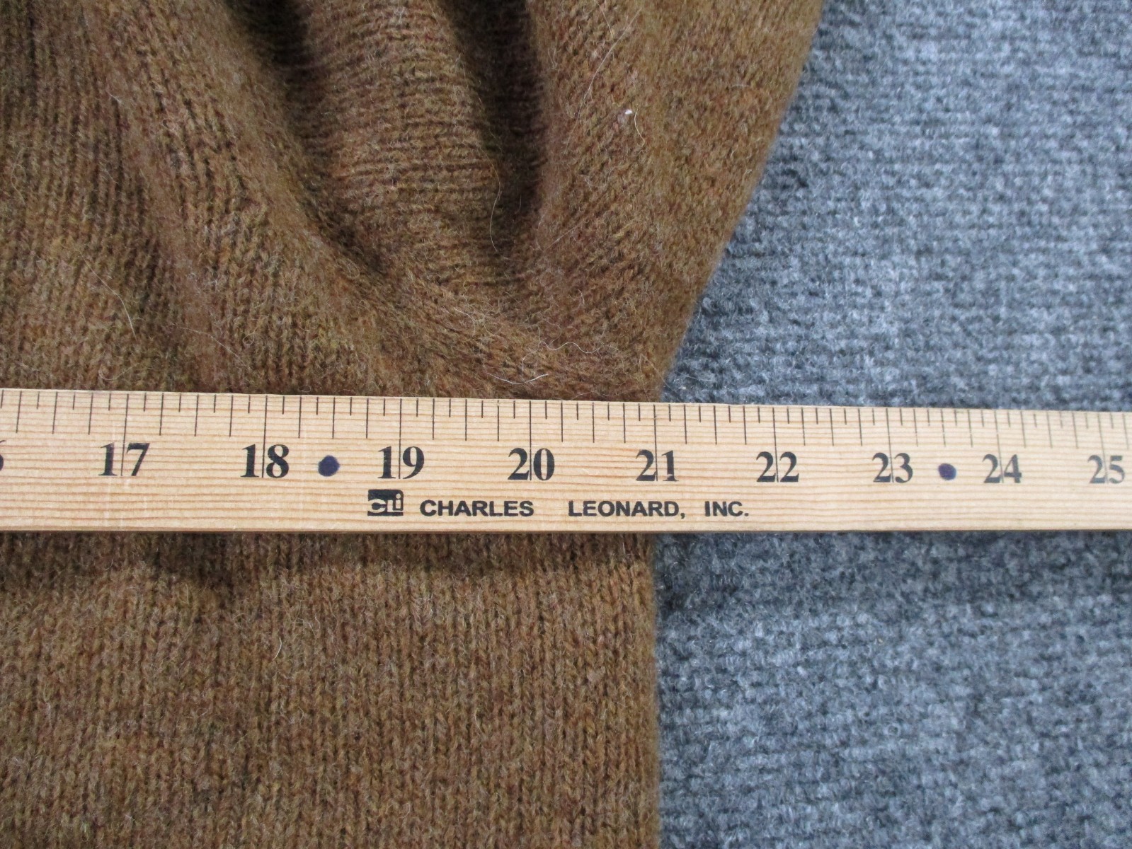 Harley Of Scotland Sweater Men L Brown Pure Virgin Wool Cardigan Shaggy Casual