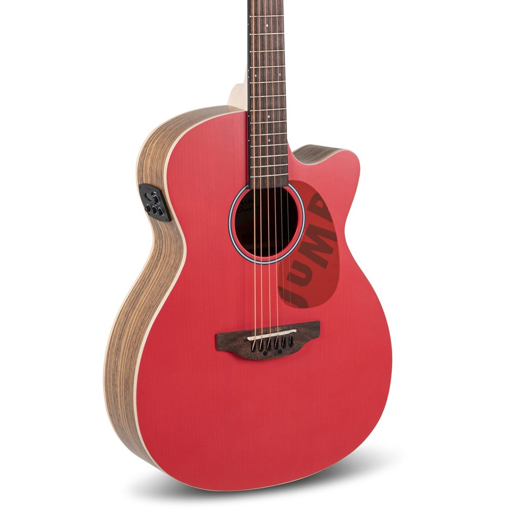Ovation Applause AEO-69 Jump GA A/E Guitar, Solid Spruce Top, Lipstick