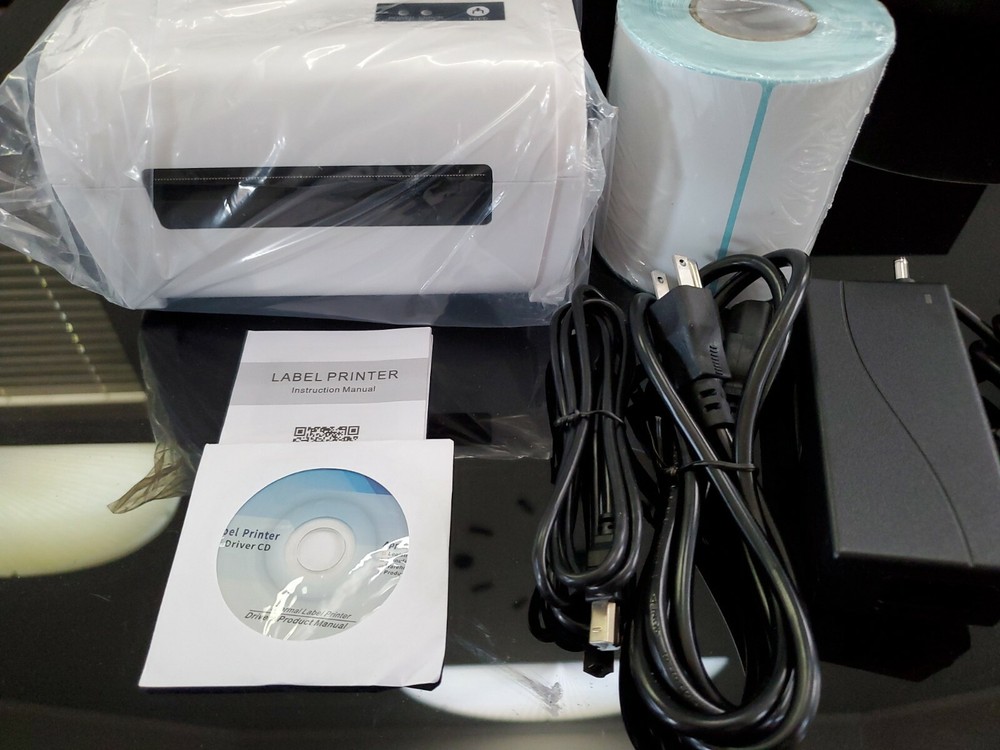 Thermal Barcode Label Printer (USB plug) + 1 roll label paper