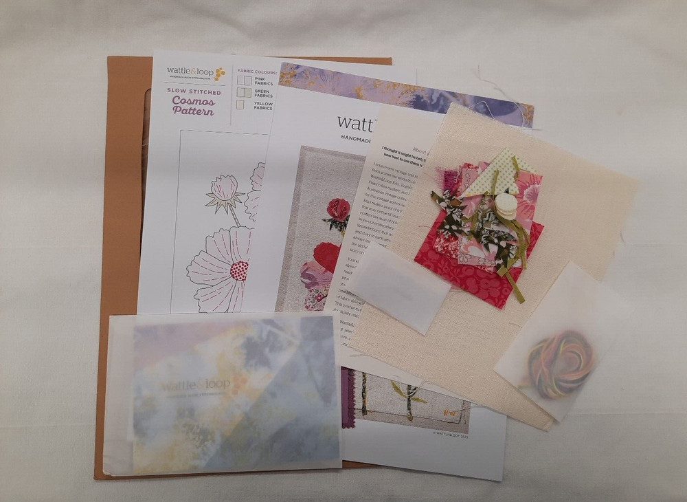 Gorgeous Wattle & Loop Handmade Slow Stitching Kit ~ Cosmos