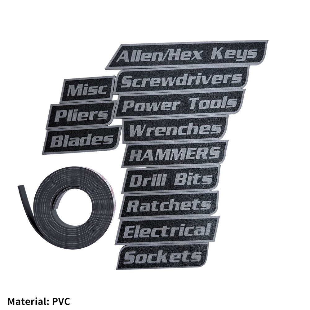 12Pack Magnetic Toolbox Labels, 3D Printed Toolbox Drawer Tags Magnetic Tool CW