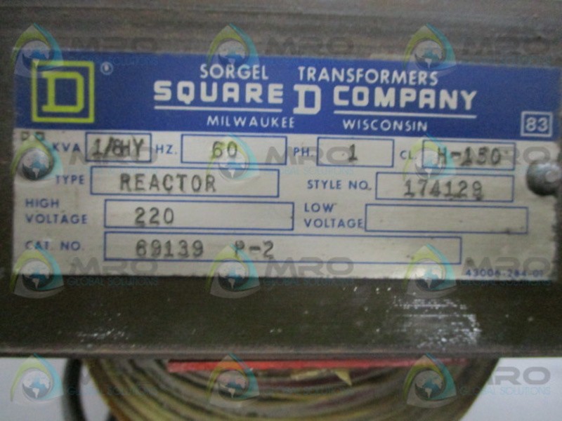 SQUARE D 17129 TRANSFORMER UNMP