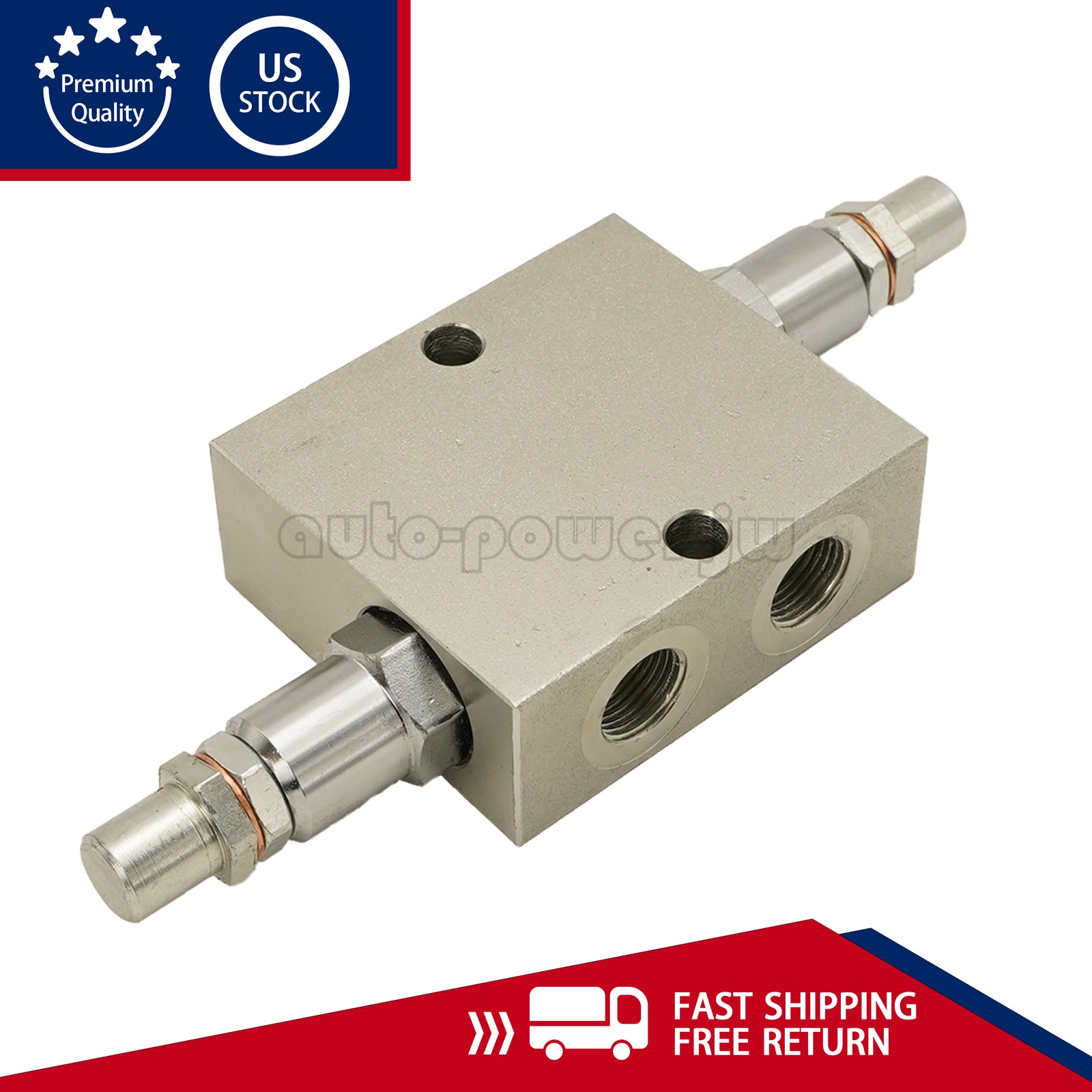 Dual Crossover Hydraulic Relief Cushion Valve 3/8” NPT Ports 12 GPM Max Flow