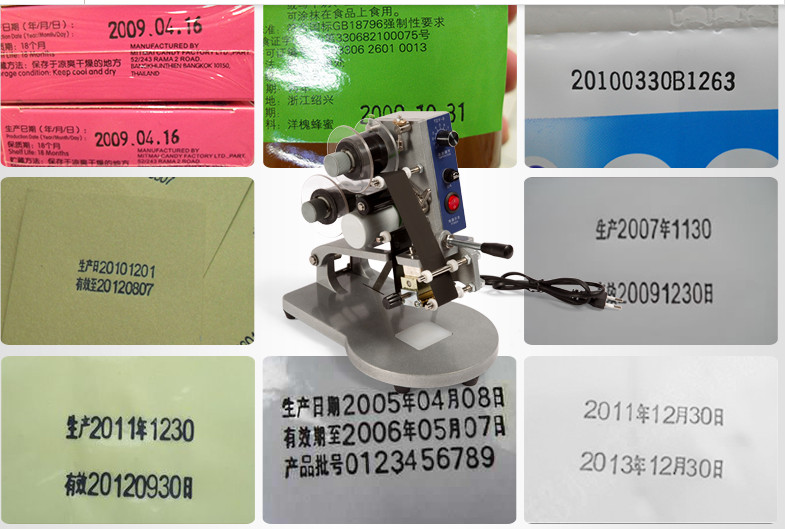 DY8 Manual Ribbon Coding Machine Hot Foil Stamping Machine Batch Code Printer