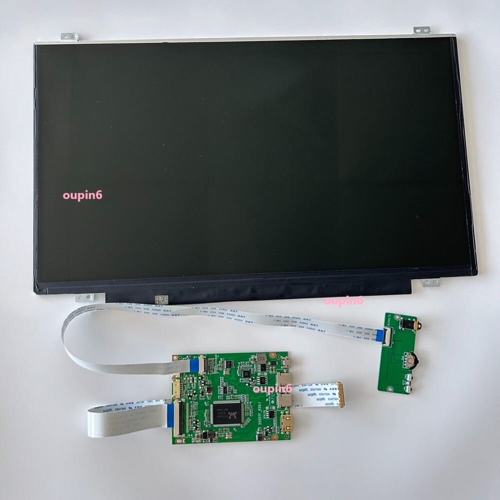 PC PS Screen 14" 1366X768 panel LED DIY with EDP Controller board KIT 2 USB-C