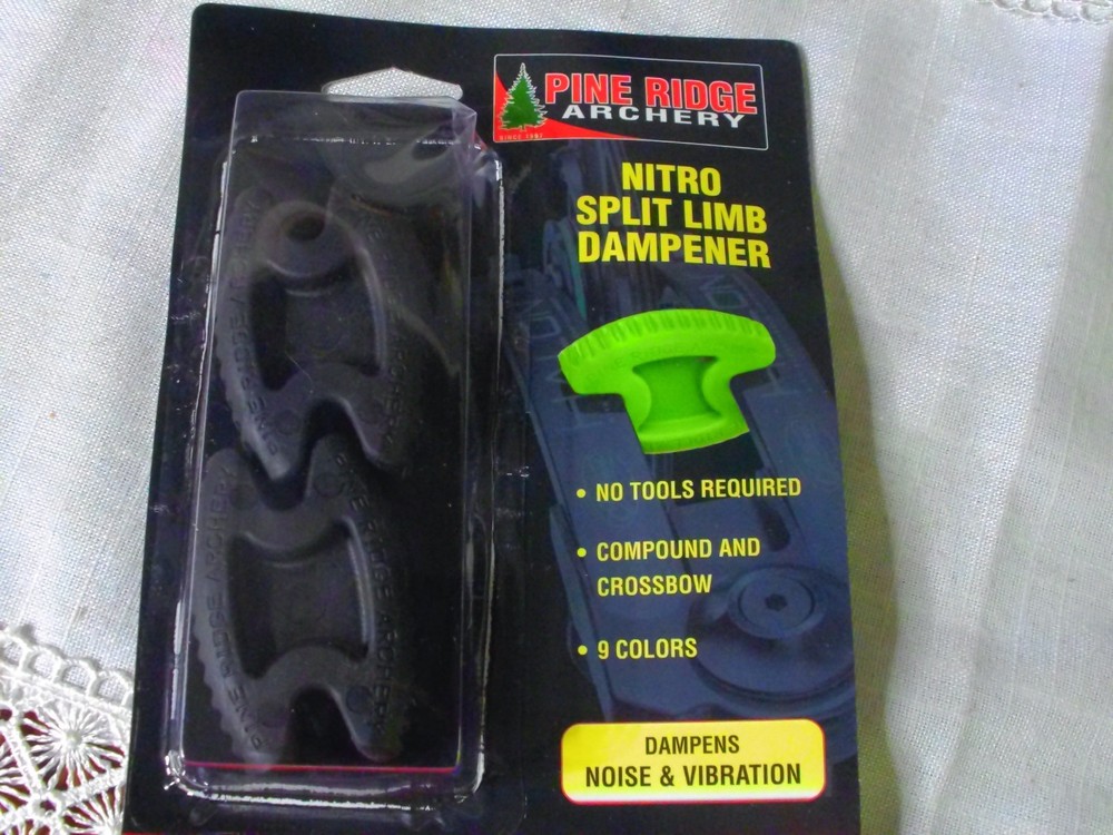 Pine Ridge Archery Nitro Split Limb Dampeners 2 Pack Black 2727-BK 40784