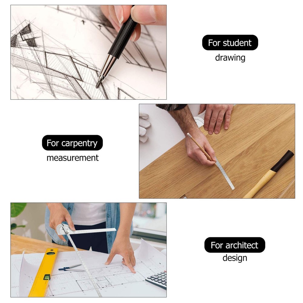 Versatile 2-in-1 Adjustable Angle Protractor & Ruler - Accurate Measurements