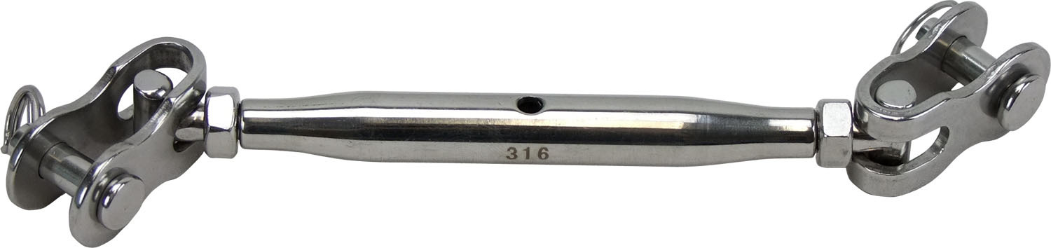 6 x 5MM TOGGLE / TOGGLE RIGGING SCREW - 316 GRADE STAINLESS STEEL TURNBUCKLE